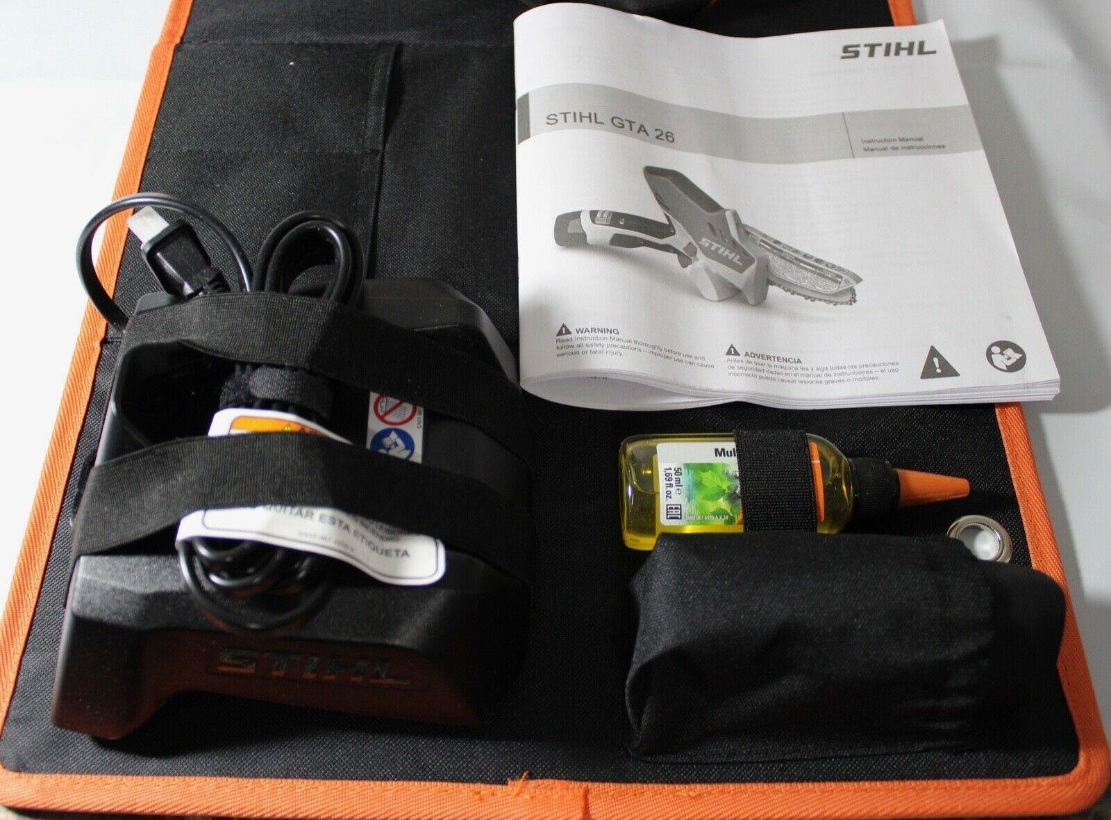 STIHL GTA 26 PRUNER CHAINSAW W/CARRYING CASE, BATTERY AND CHARGER. - Image 6