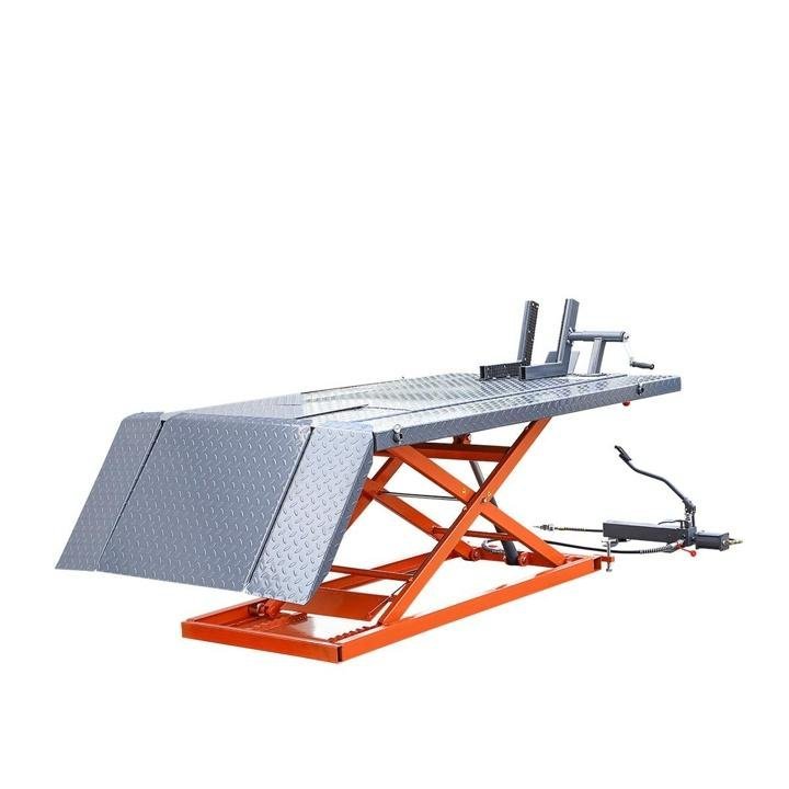 TMG-1500PML 1500-lb Portable Motorcycle/ATV Scissor Lift, 48” Work Platform, Air and Foot Pedal Operating