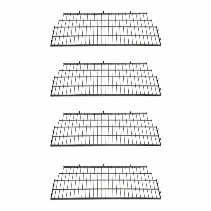 Suncast BMSA7S Vertical Storage Shed Metal Wire Shelf Rack Shelving (4 Pack)