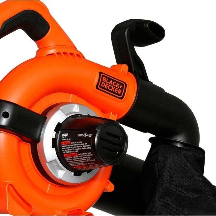 BLACK+DECKER 120 MPH 90 CFM 40V MAX Lithium-Ion Cordless Handheld Leaf Sweeper/Vacuum with (1) 1.5Ah Battery and Charger Included - Image 7
