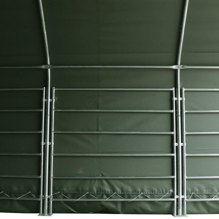 TMG-ST2020L 20′ x 20′ Single Truss Livestock Corral Shelter w/ 17oz PVC Cover - Image 8