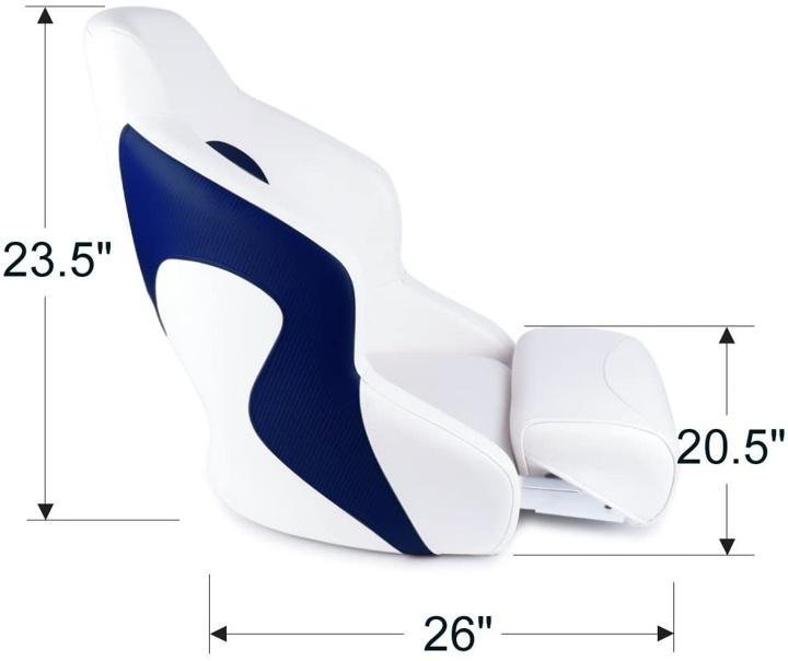 Premium Boat Seats | Two Tone Captain’s Bucket Boat Seats Model A - Image 6
