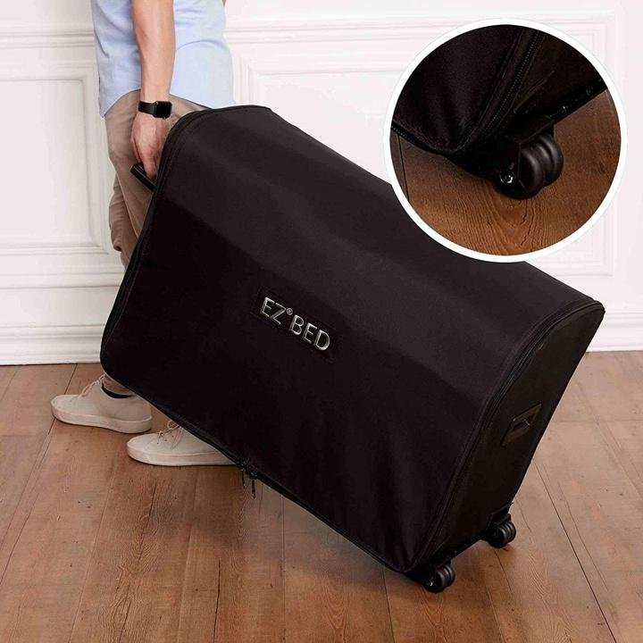 EZ Air Bed Self-Inflating Queen Size Air Mattress with Built-in Frame, Pump and Wheeled Case - Image 4