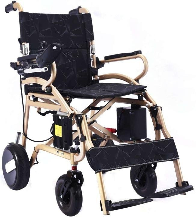 2020 Model Wide Seats Fold & Travel Lightweight Wheelchair Motor Motorized Wheelchairs Electric Silla De Ruedas Power Wheelchair Power Scooter Aviation Travel Safe Heavy Duty Mobility Aids Chair - Image 8