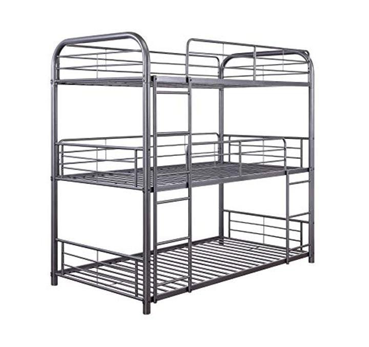 ACME Cairo Triple Bunk Bed – Full – – Gunmetal