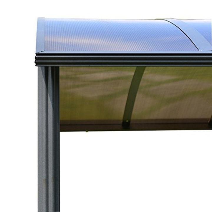 ALEKO GZBHTG01 Steel Hard Top BBQ Gazebo Grill Shelter Canopy with Serving Tables 8 x 5 x 8 Feet Brown - Image 7